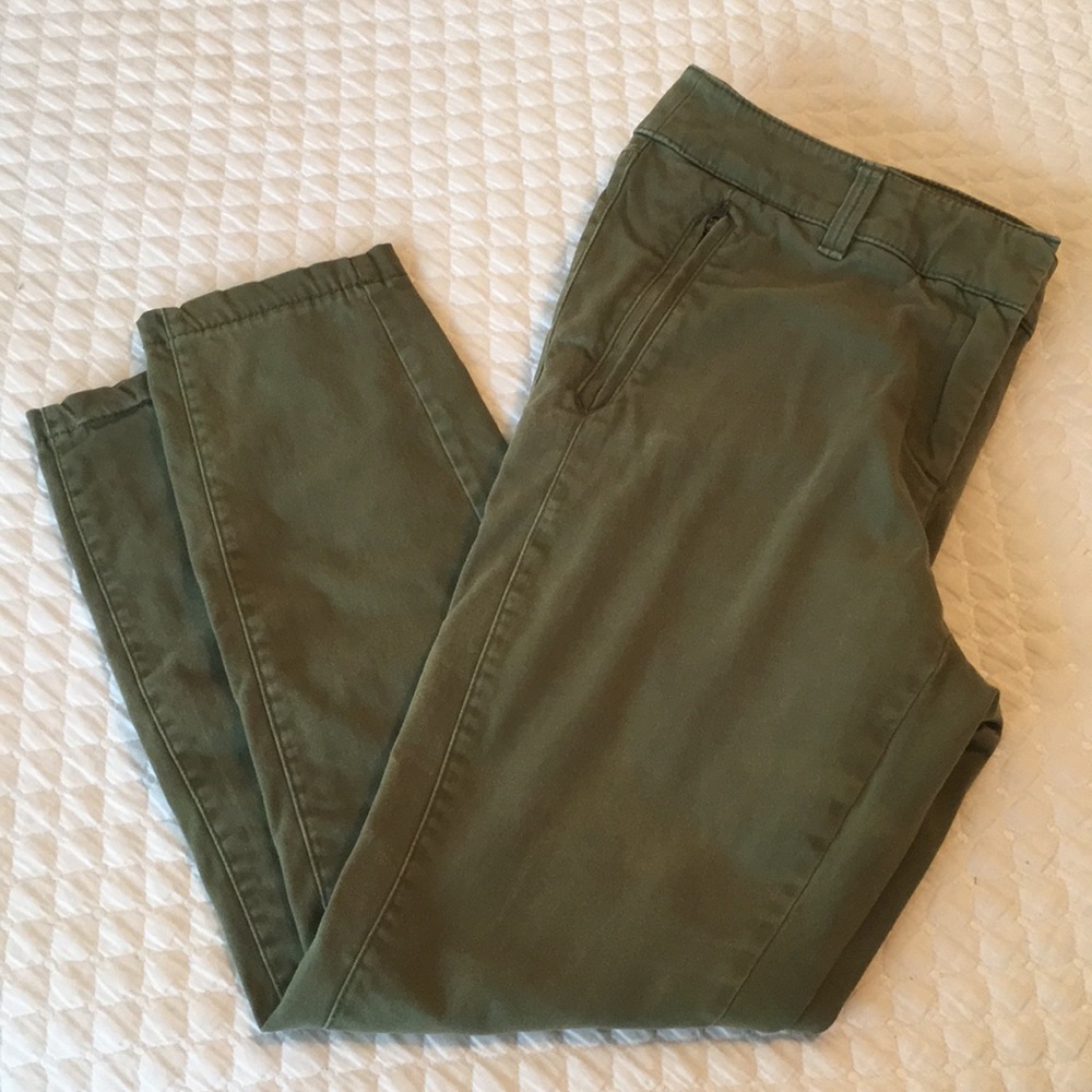 Loft Army Green Skinny Chinos
